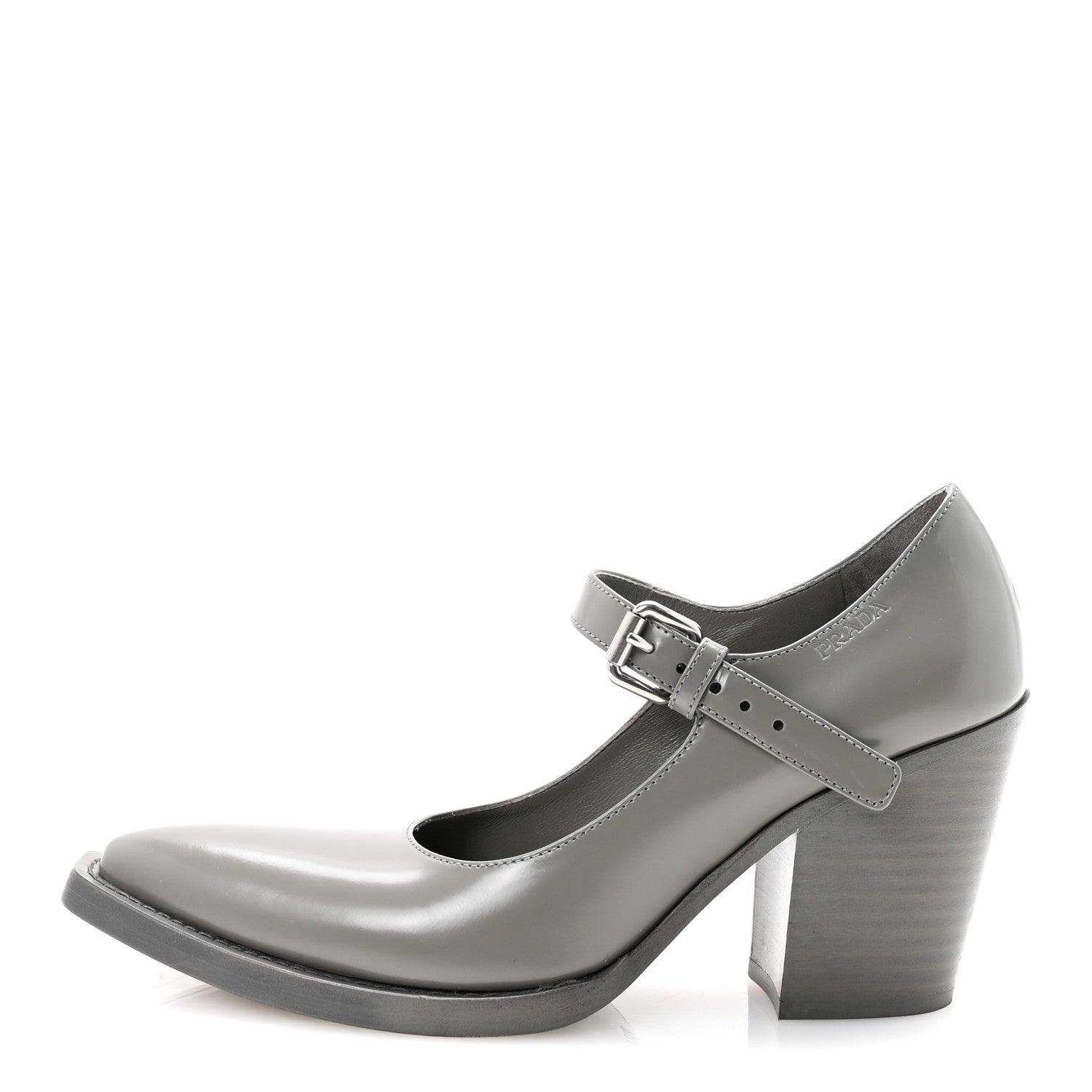 Prada Spazzolato Mary Jane 90mm Pumps 36.5 Marmo 1795559