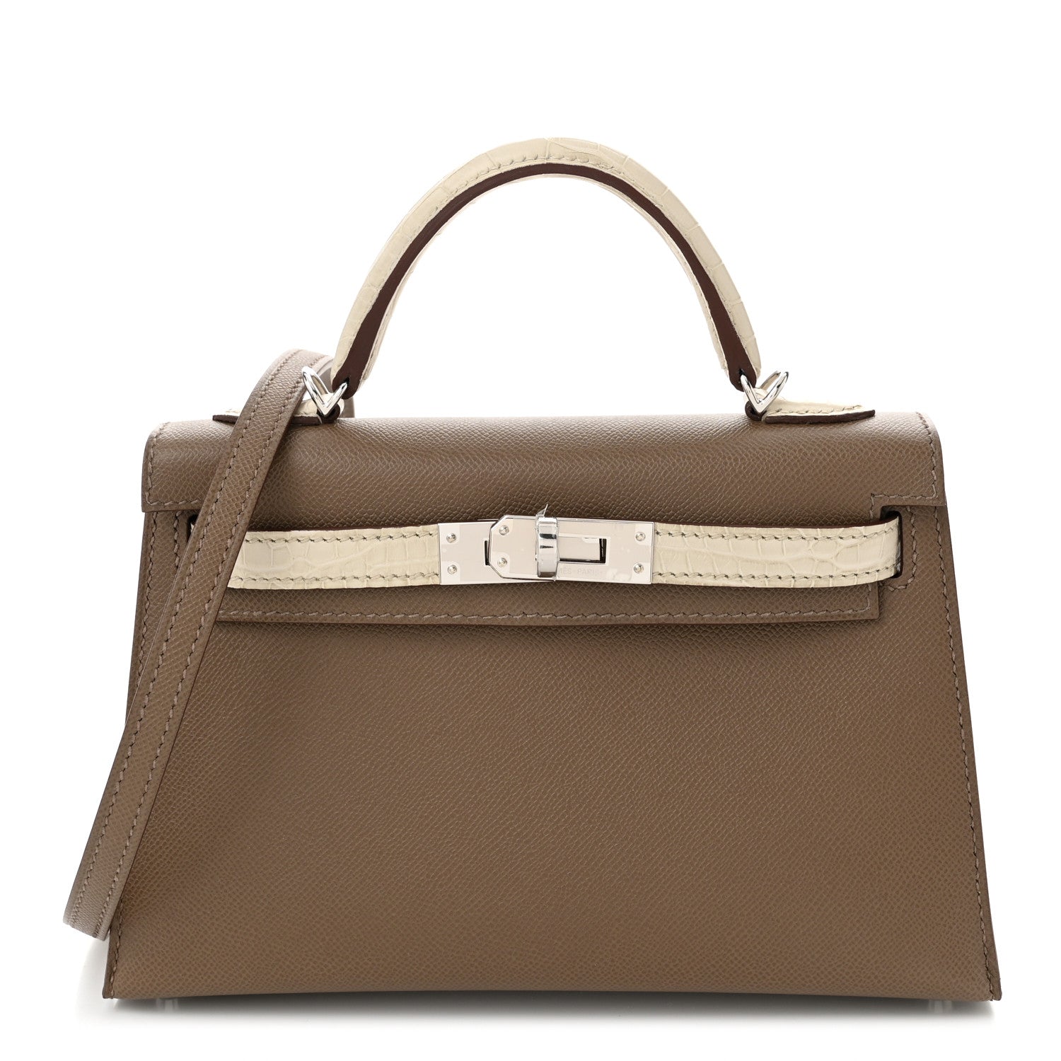 Hermes Madame Calfskin Matte Alligator Mini Kelly Sellier Touch 20