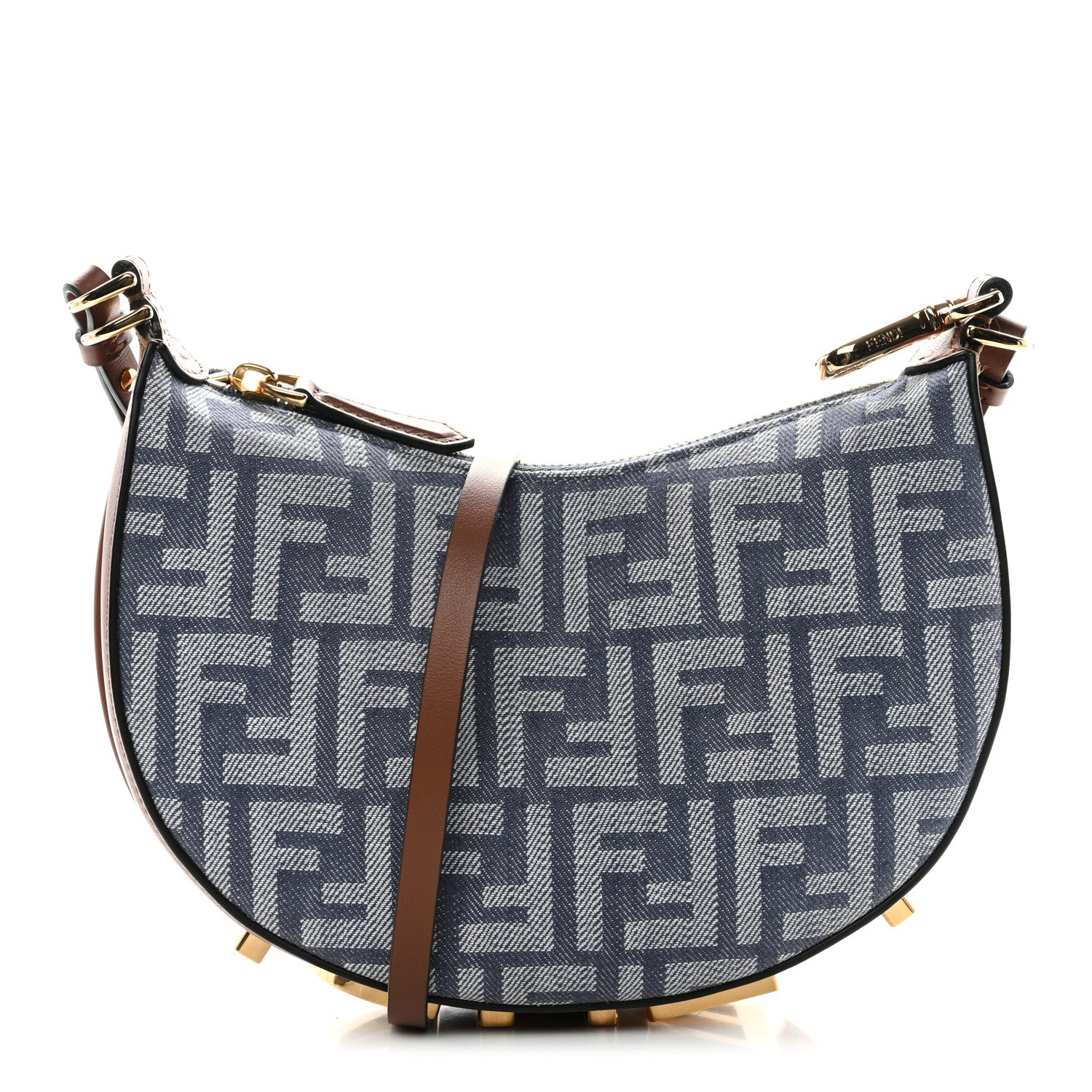 Fendi Denim Vitello King F is Fendi FF Embroidered Mini