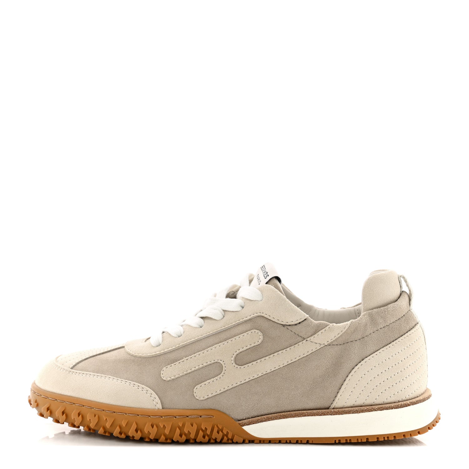 Hermes Suede Goatskin Jet Sneakers 36 Beige Esquisse Glaise