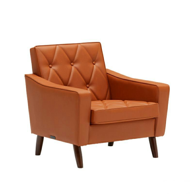 カリモク60 ロビーチェア1シーター リーベルブラウン（ダーク