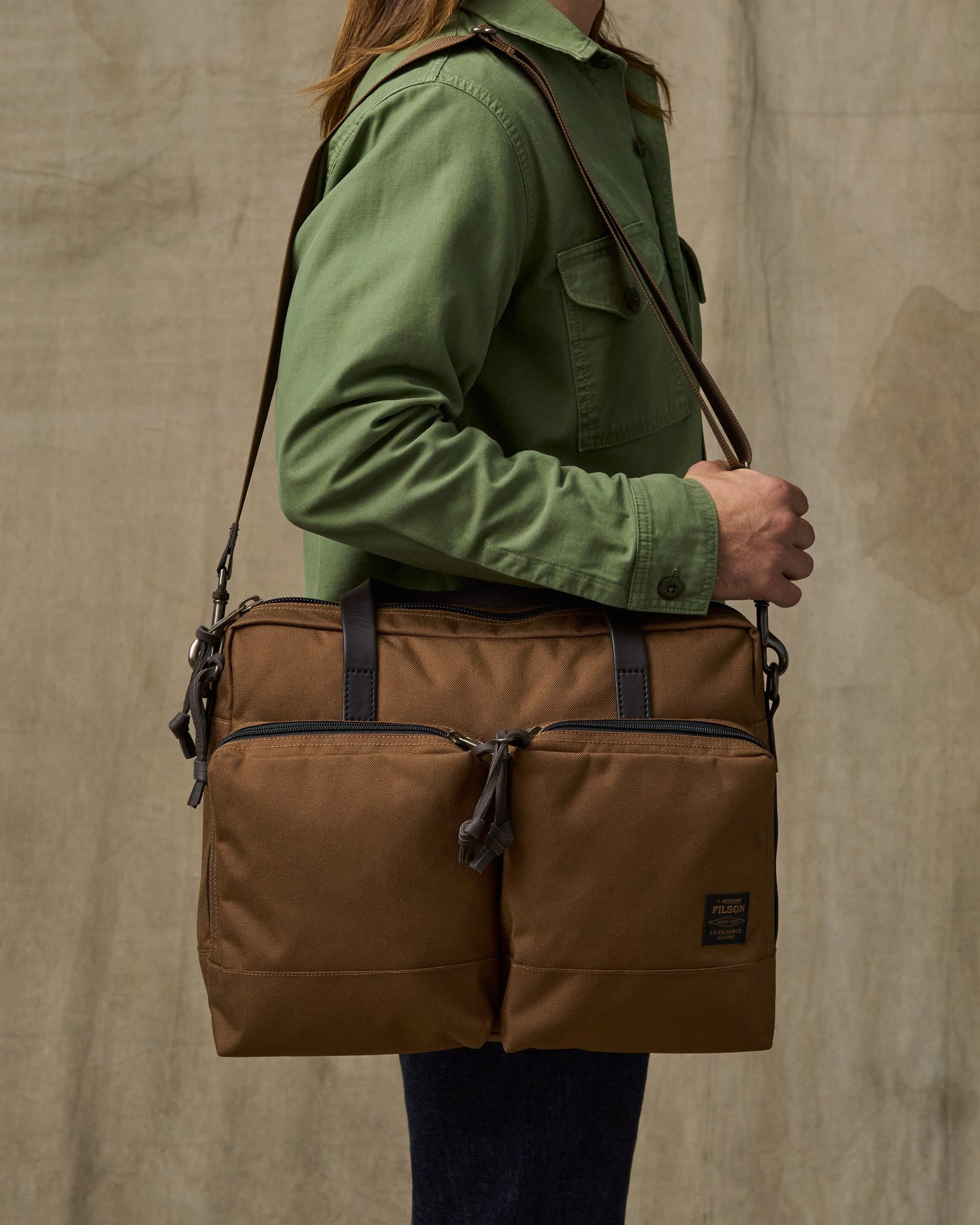 Dryden Briefcase - Whiskey | Filson