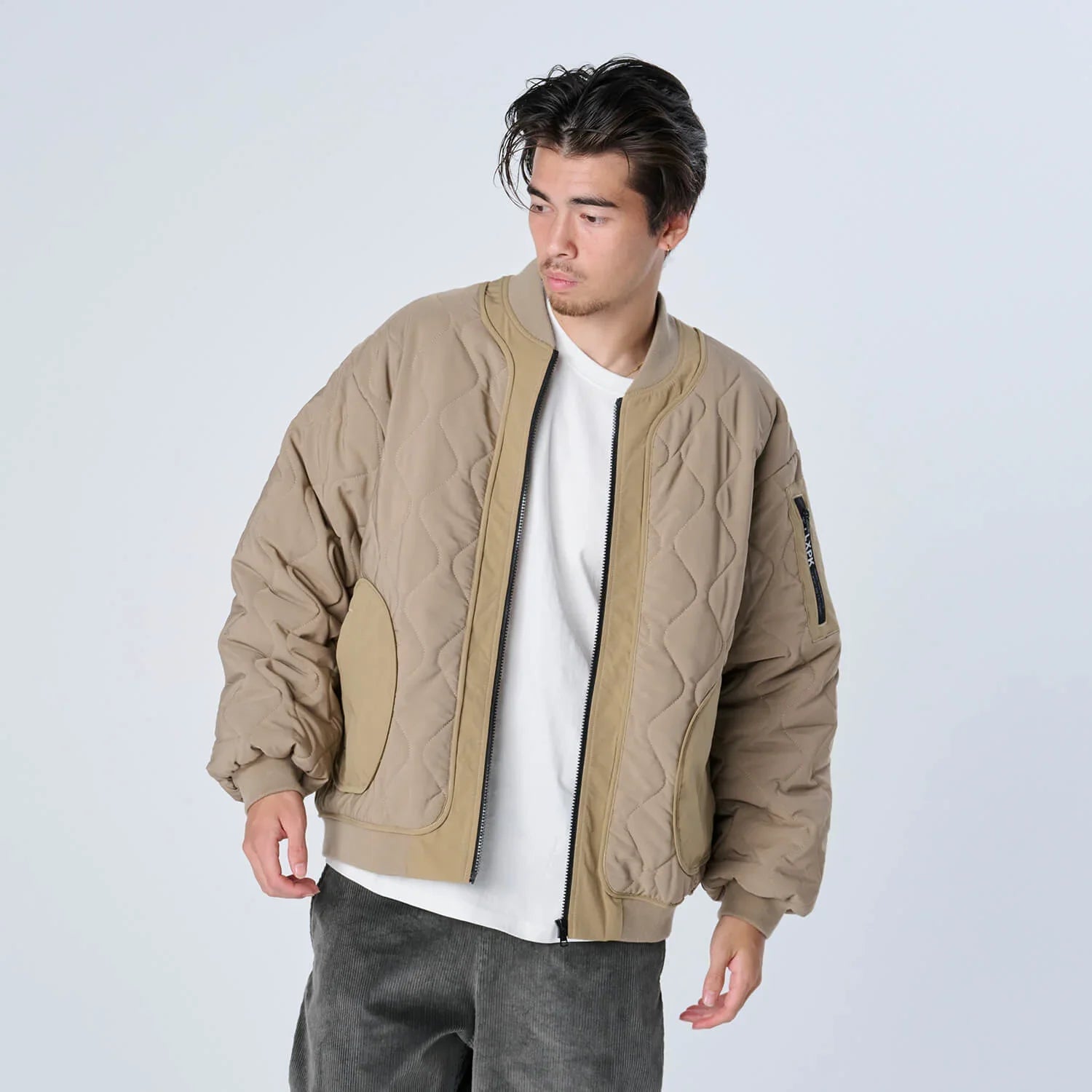 XJK-KILT（ストレッチ中綿キルティングジャケット）BEIGE - OUTERWEAR