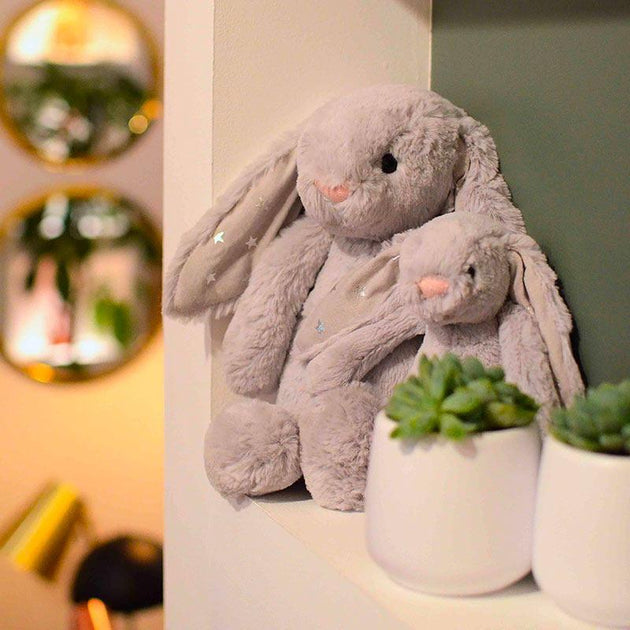 JELLYCAT - teddybear - Bashful soft toy - Grey star rabbit
