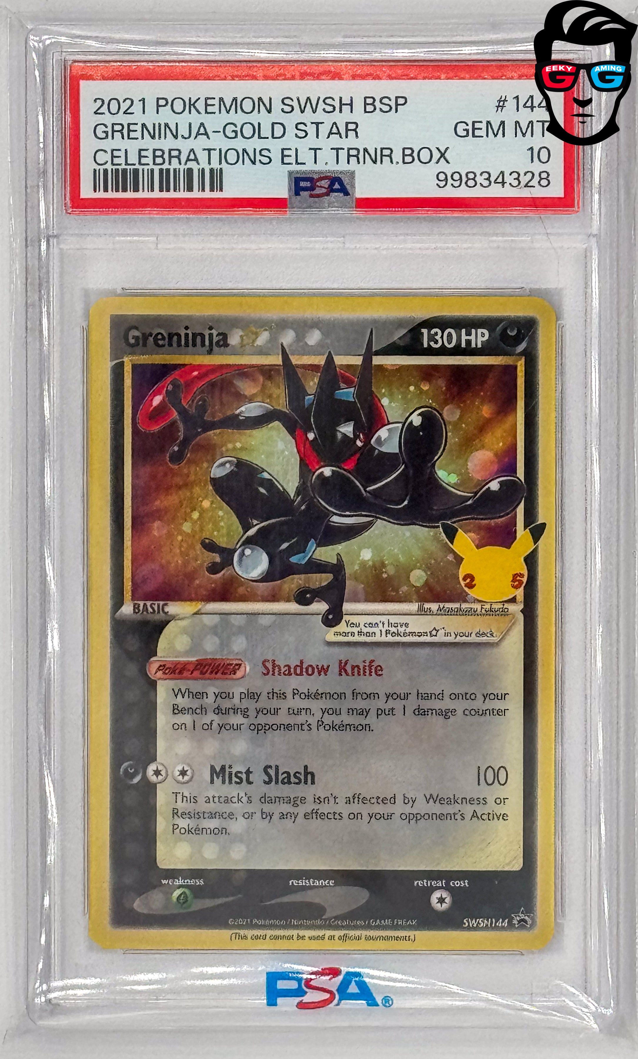 Greninja #SWSH144 Black Star Promo PSA 10 – Geeky Gaming