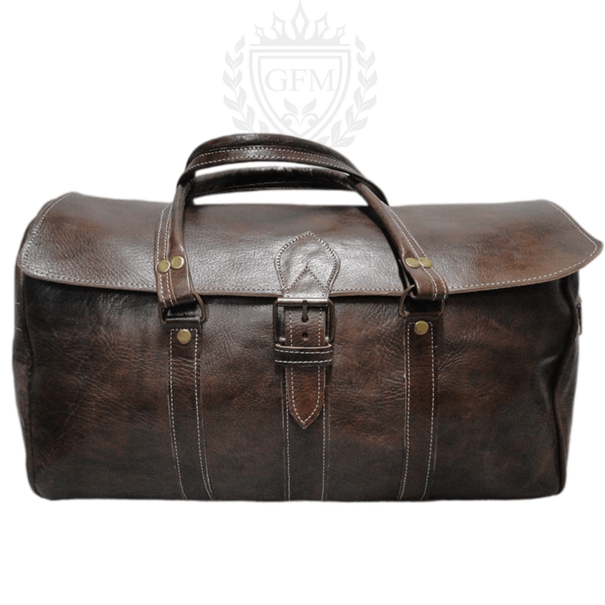 Moroccan Leather Artisanal Travel Bag - Leather Travel bag