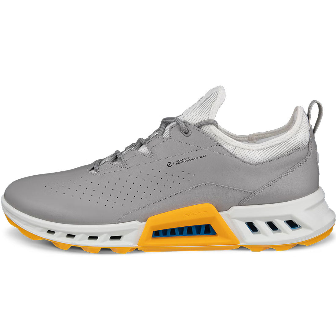 Ecco Biom C4 Leather Gore-Tex Golf Shoes Grey/Yellow – Golf Discount