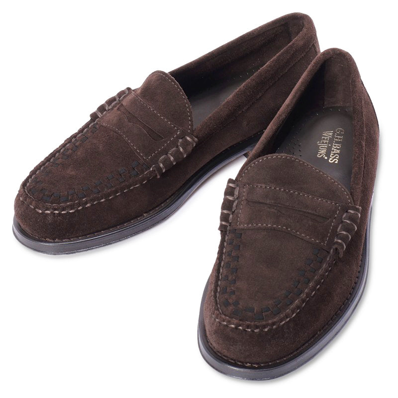 11012F / SUEDE CHOCOLATE (LEATHER SOLE) - G.H.BASS