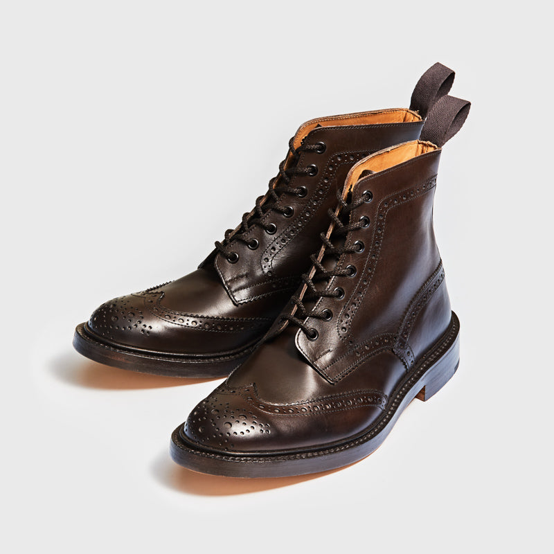 ブーツ | M5634 STOW / ESPRESSO BURNISHED (LEATHER SOLE) - Tricker's
