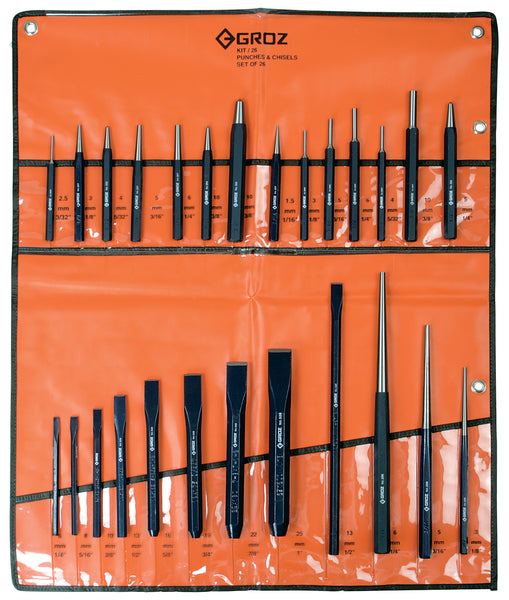 Punch and Chisel Sets with Pouch – GROZ USA