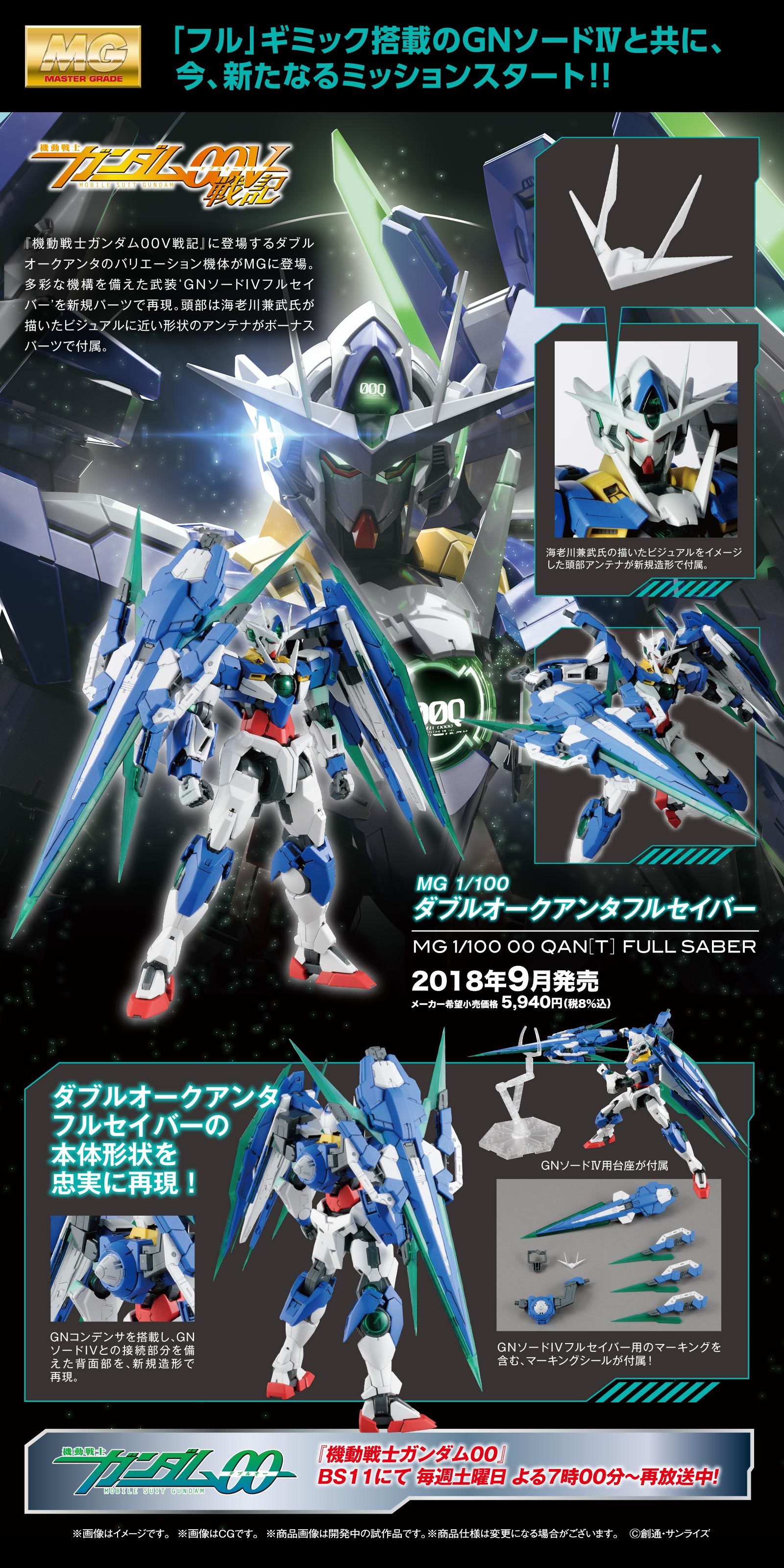 MG 1/100 00 QAN[T] FULL SABER: Just Added Many New Official Images