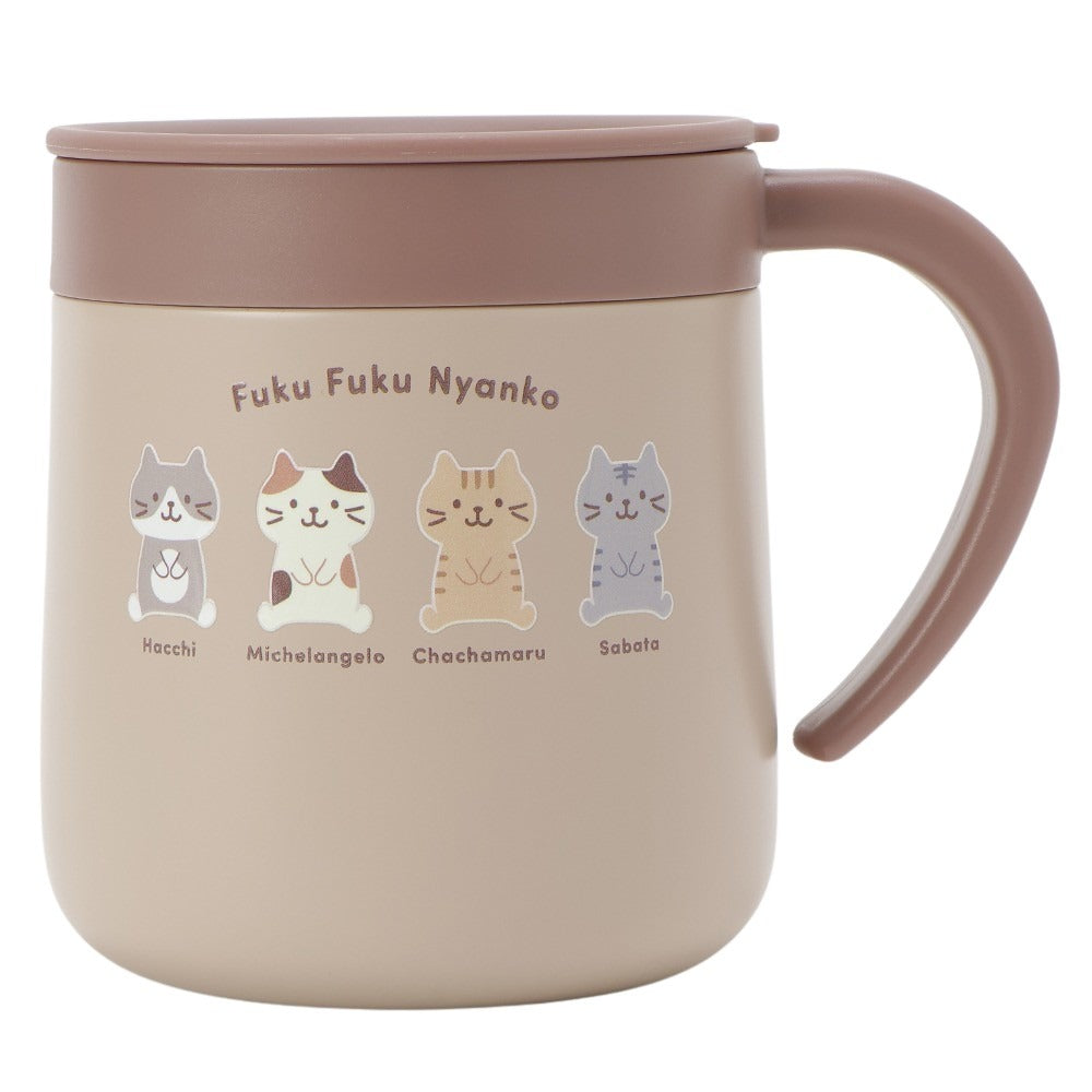 ふくふくにゃんこ ちょこんとふた付きステンレスマグ – HAPiNS online shop