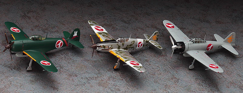 紫電改のマキ」紫電改＆飛燕 I 型＆零戦 21型（キャラデカール付