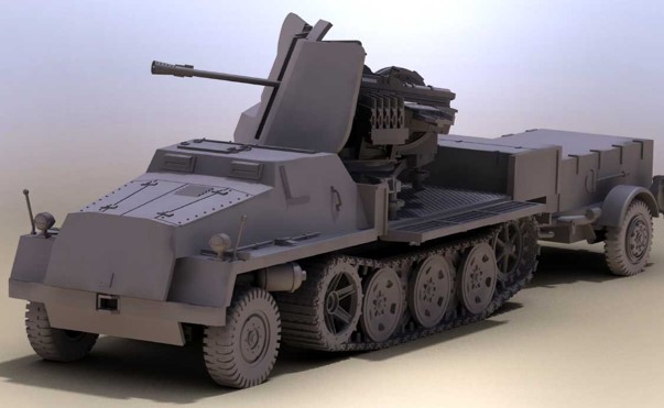 ハーフトラック 3.7cm対空機関砲FlaK43 | 株式会社 ハセガワ