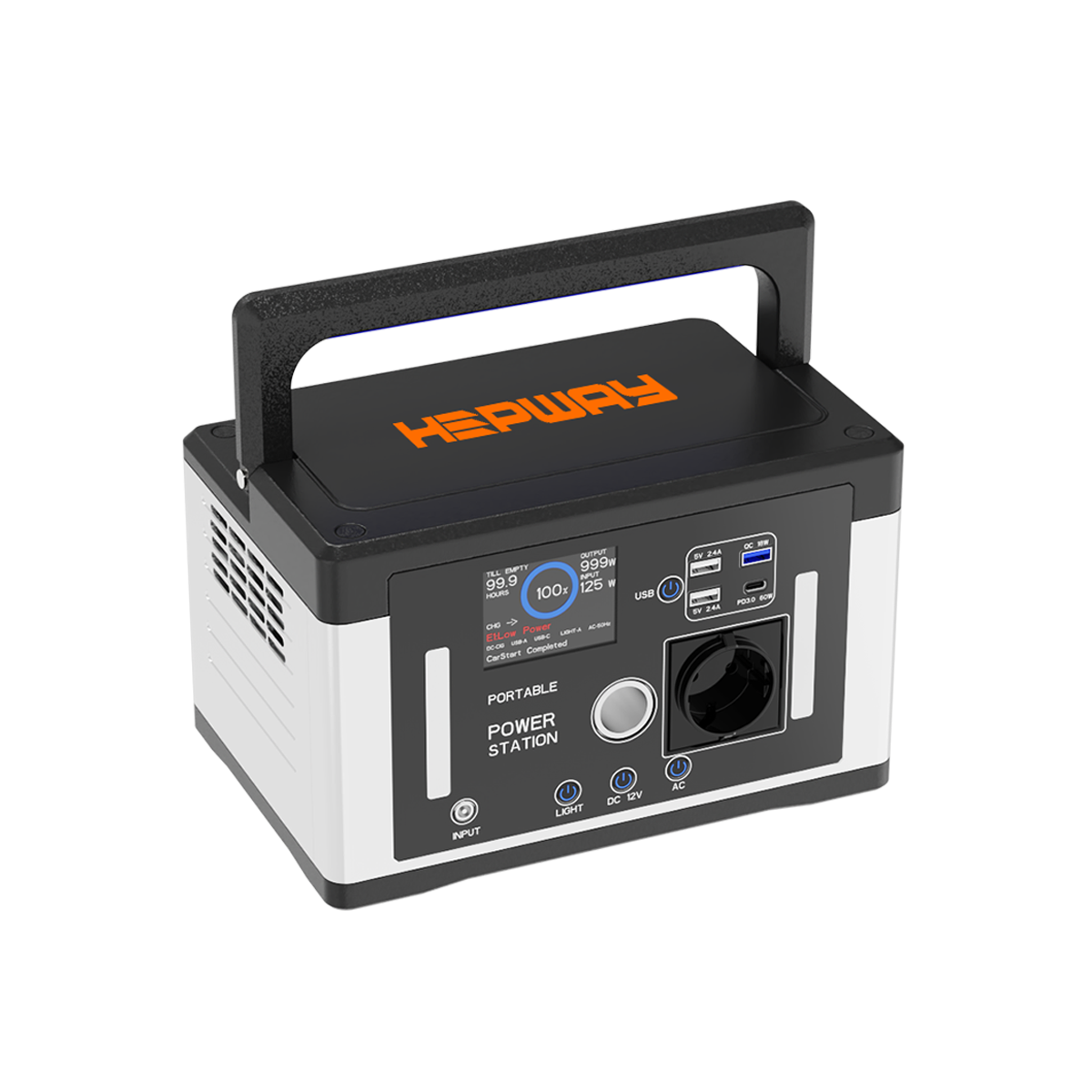 HEPWAY Euler P700 Portable Power Station, 700W 577Wh Solar