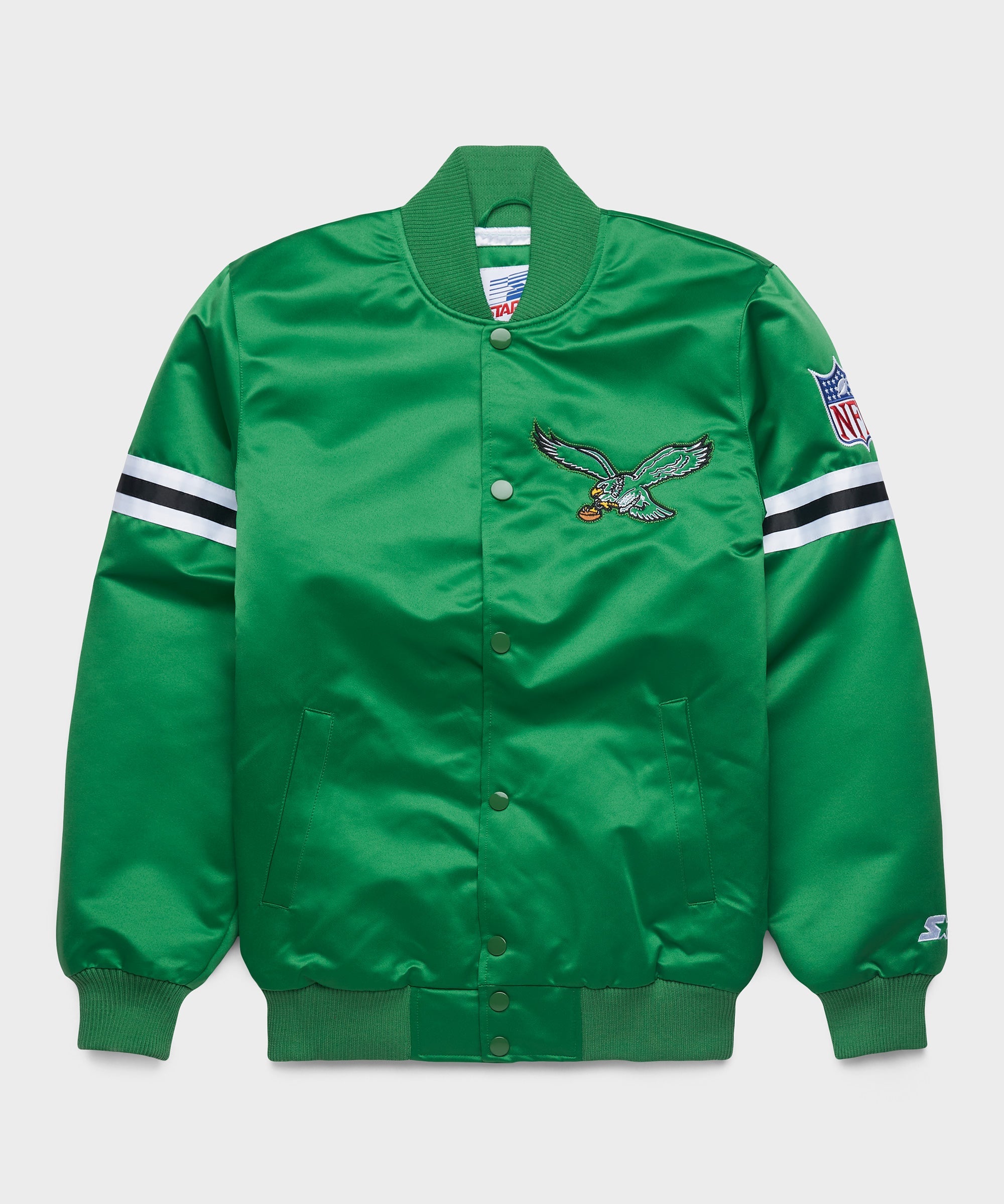 HOMAGE X Starter Eagles Heavyweight Satin Jacket | Retro NFL Jacket