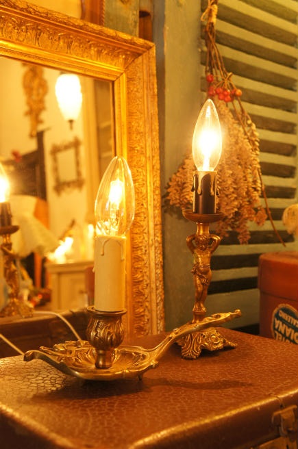 HOMEWARD [ホームワード] / フランスアンティーク キャンドルランプ
