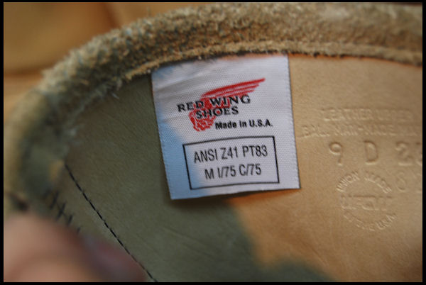 レッドウィング8268スエードエンジニアのタグの変遷 PT83PT91PT99