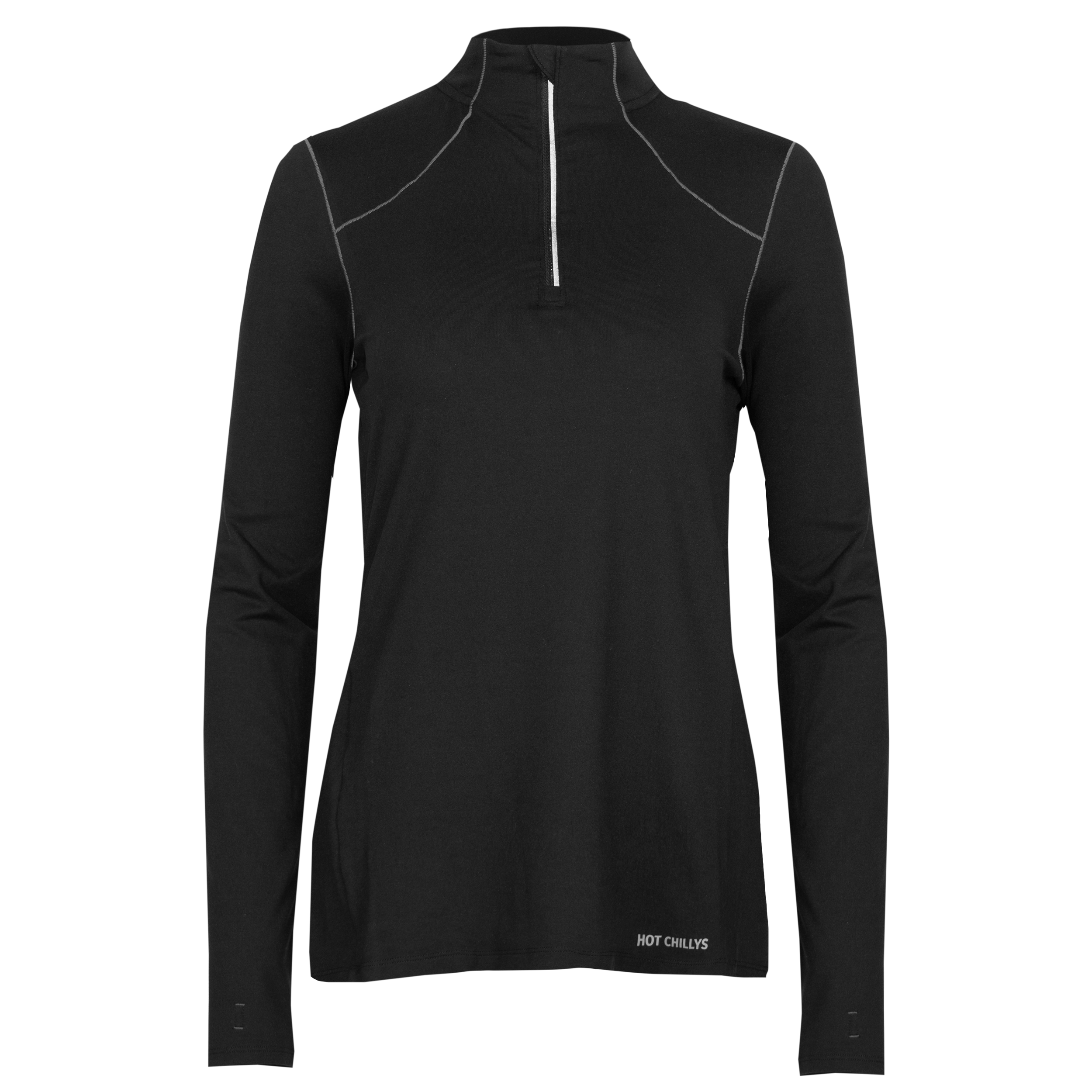 Women's Clima-Tek Zip-T Black: Women's Thermal Base Layer | Hot