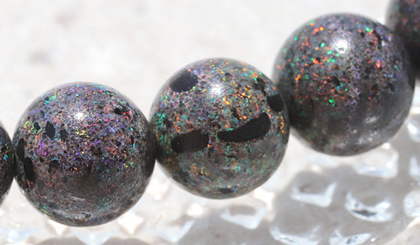 一点もの】素通しブレス（オーストラリア産ブラックマトリックス