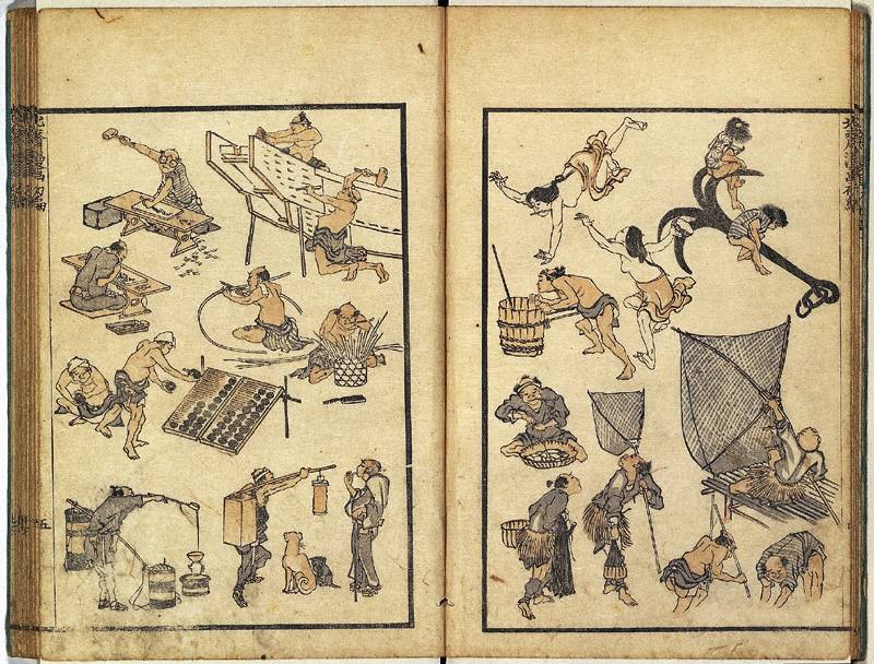 葛飾北斎 北斎漫画 初編