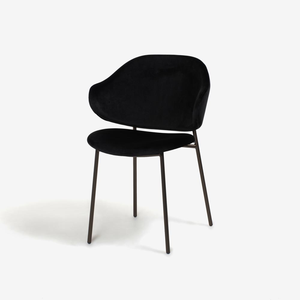 Calligaris（カリガリス）ダイニングチェア「Holly CS2037」布ブラック