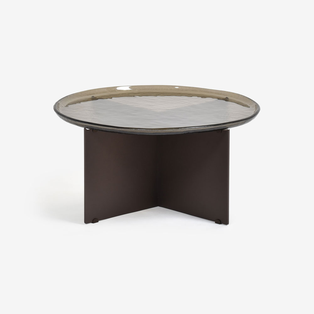 ROLF BENZ（ロルフベンツ）サイドテーブル「970-212」直径60cm ガラス