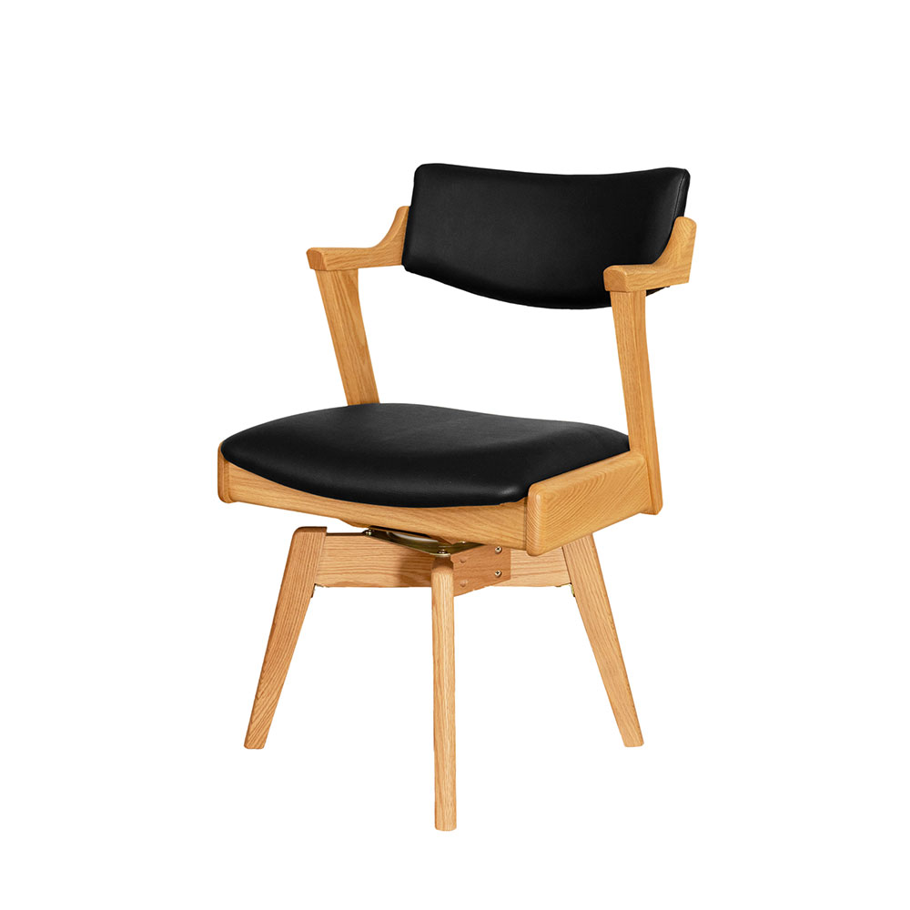 ダイニングチェア（半肘付き）「YUME2 205」回転セミアームチェア