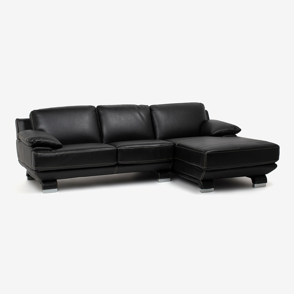 カウチソファ 向って右カウチ「L/S 01（エルエス01）」幅242cm 革