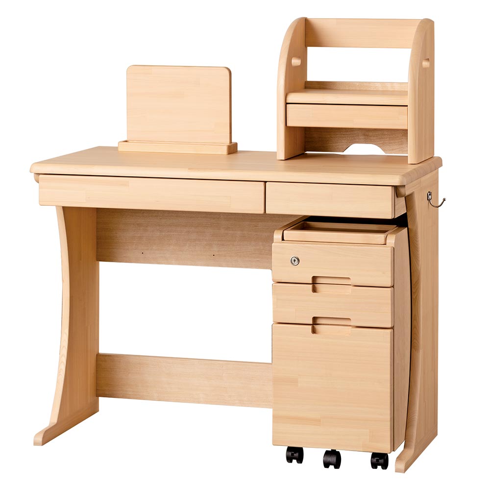 小島工芸 学習デスク「100ポライト」幅100cm ヒノキ材 全2色 デスク