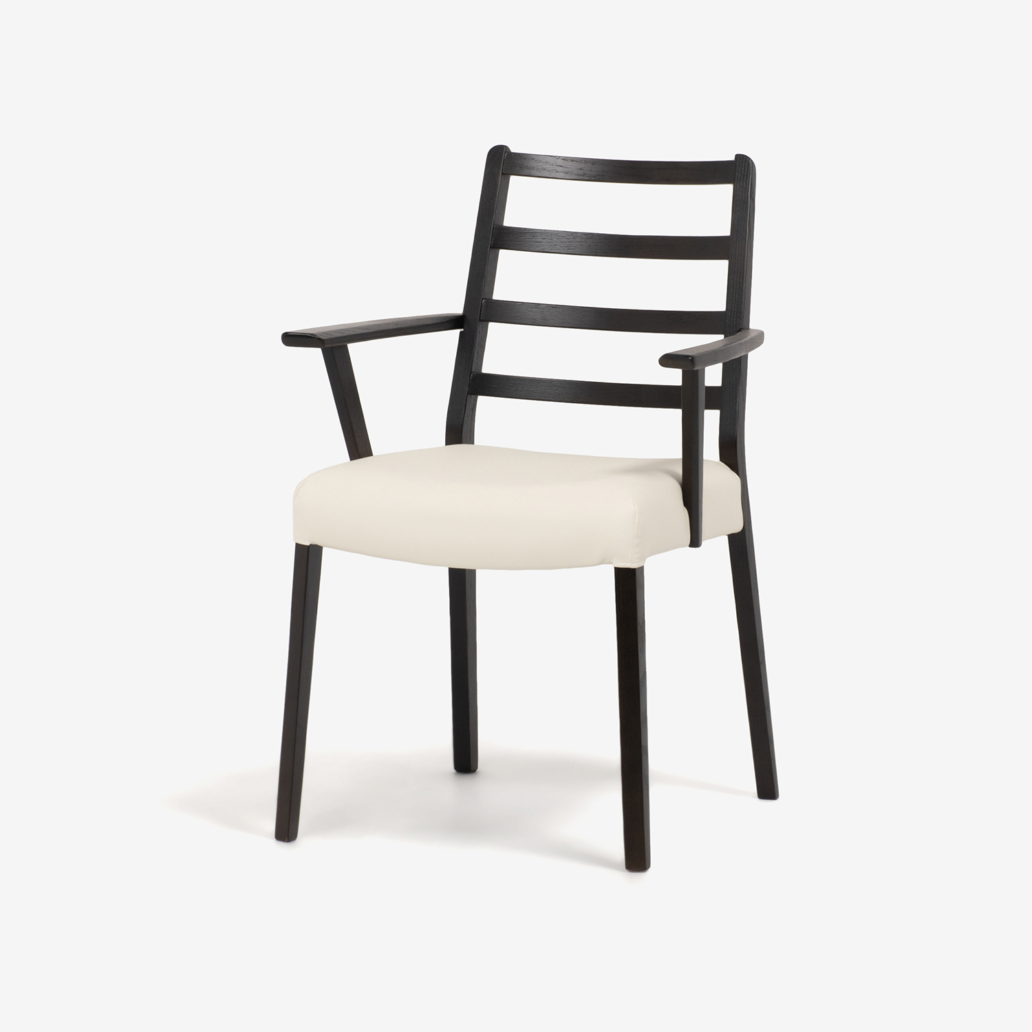 ダイニングチェア(肘付き)「シネマ Aタイプ」レッドオーク材 ダーク