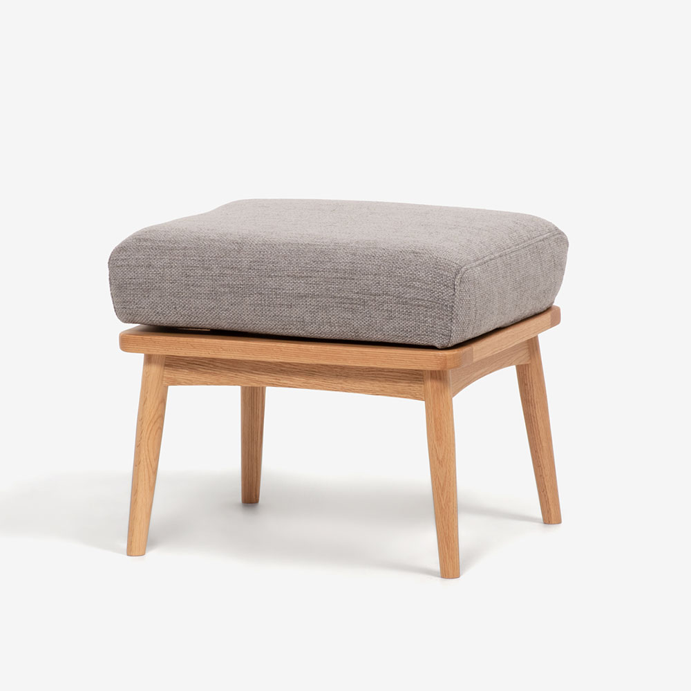 オットマン「シネマN3」レッドオーク材 ホワイトオーク色 カバーリング