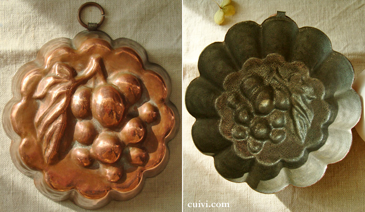 フルーツたちのコッパーモールド（銅の焼き菓子型・ケーキ型）＜4個