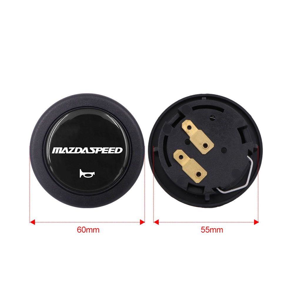 Brand New Universal Mazdaspeed Car Horn Button Black Steering