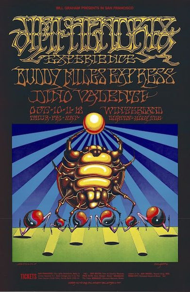 1968 Jimi Hendrix Experience - Winterland Poster by Rick Griffin