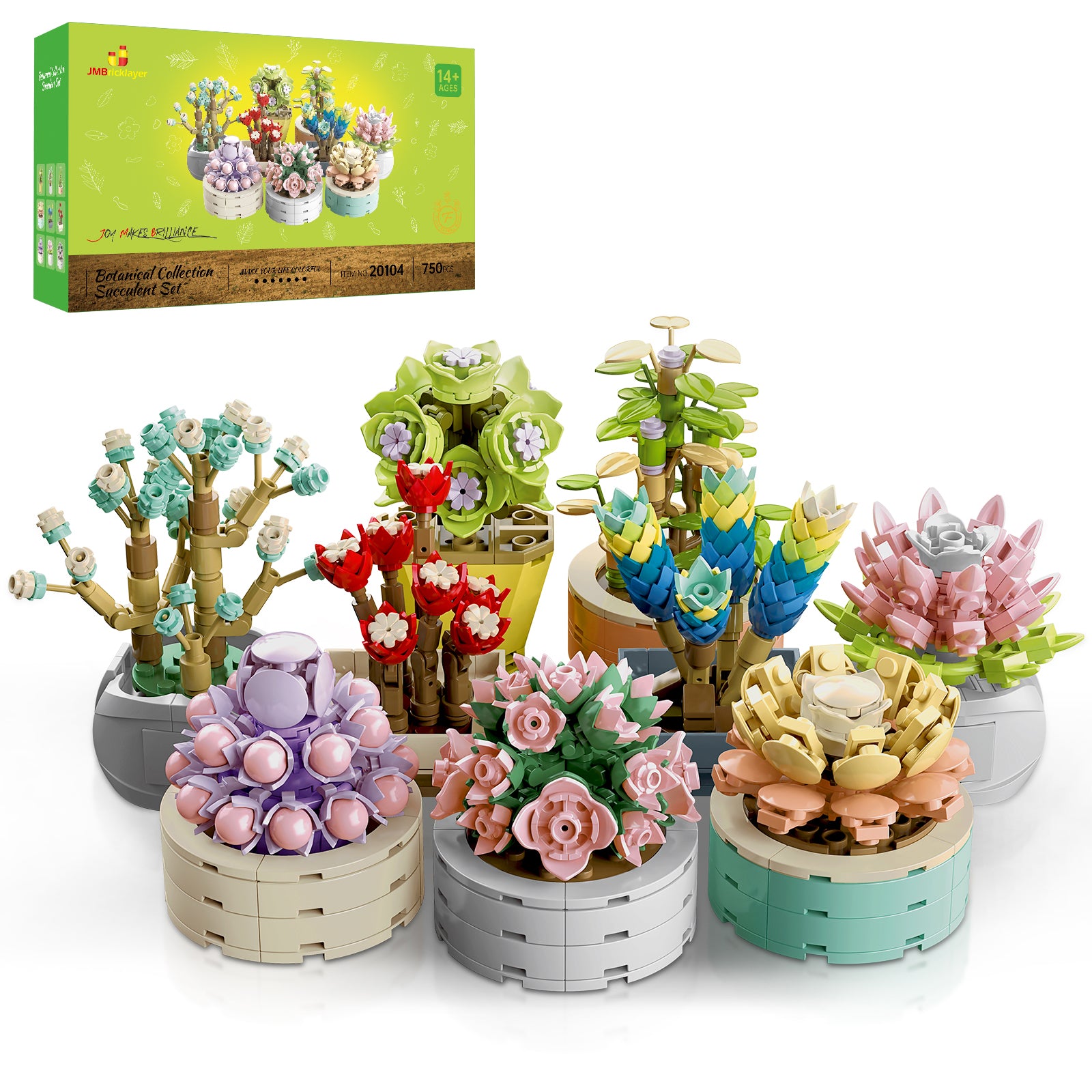 JMBricklayer Succulent Flowers 20104 | 750 +PCS – jmbricklayer