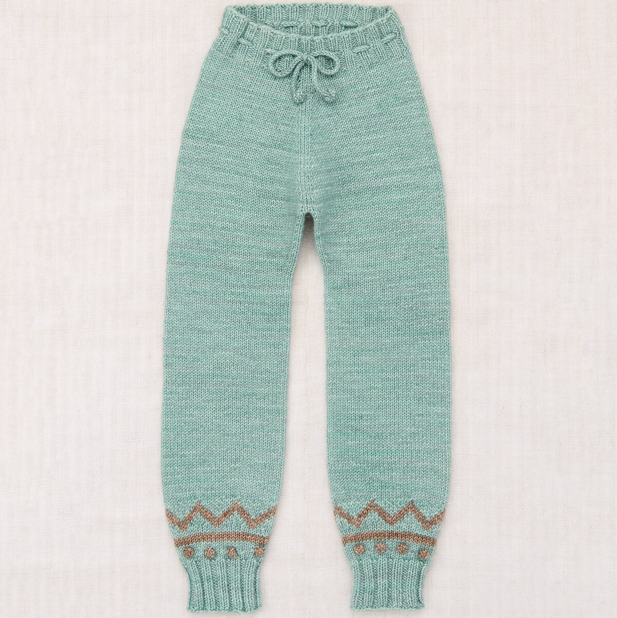 Zig Zag Snowy Day Legging in Sage by Misha & Puff – Junior Edition