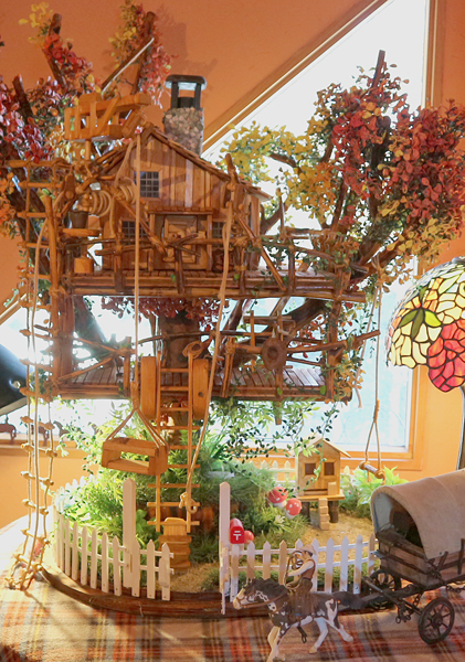 西田幸博 人生の楽園 ツリーハウス 木工 ミニチュア ログハウス