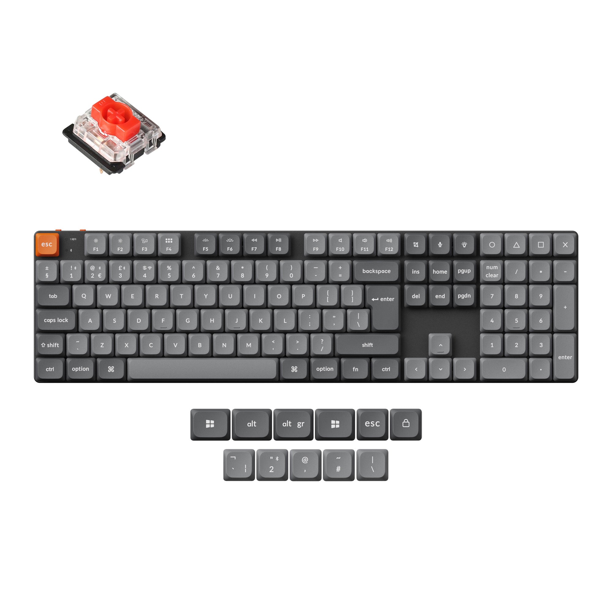 Keychron K5 Max QMK Wireless Custom Mechanical Keyboard ISO Layout Col