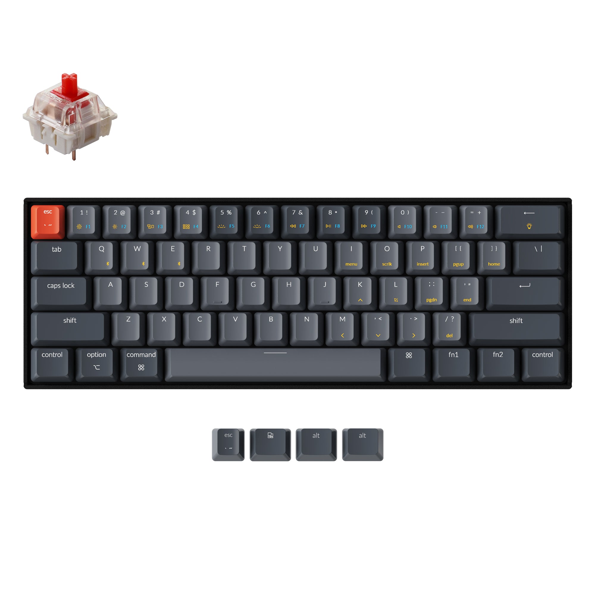 Keychron K12 60% Compact Wireless Mechanical Keyboard