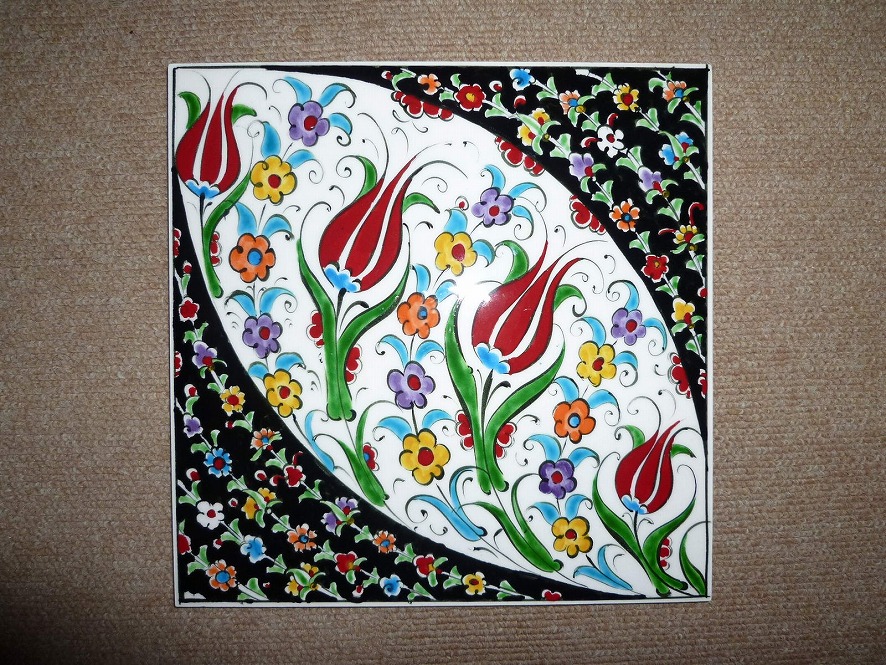 トルコ雑貨(手描きのタイル20×20cmTL13 | KILIM ANATOLIA｜キリム