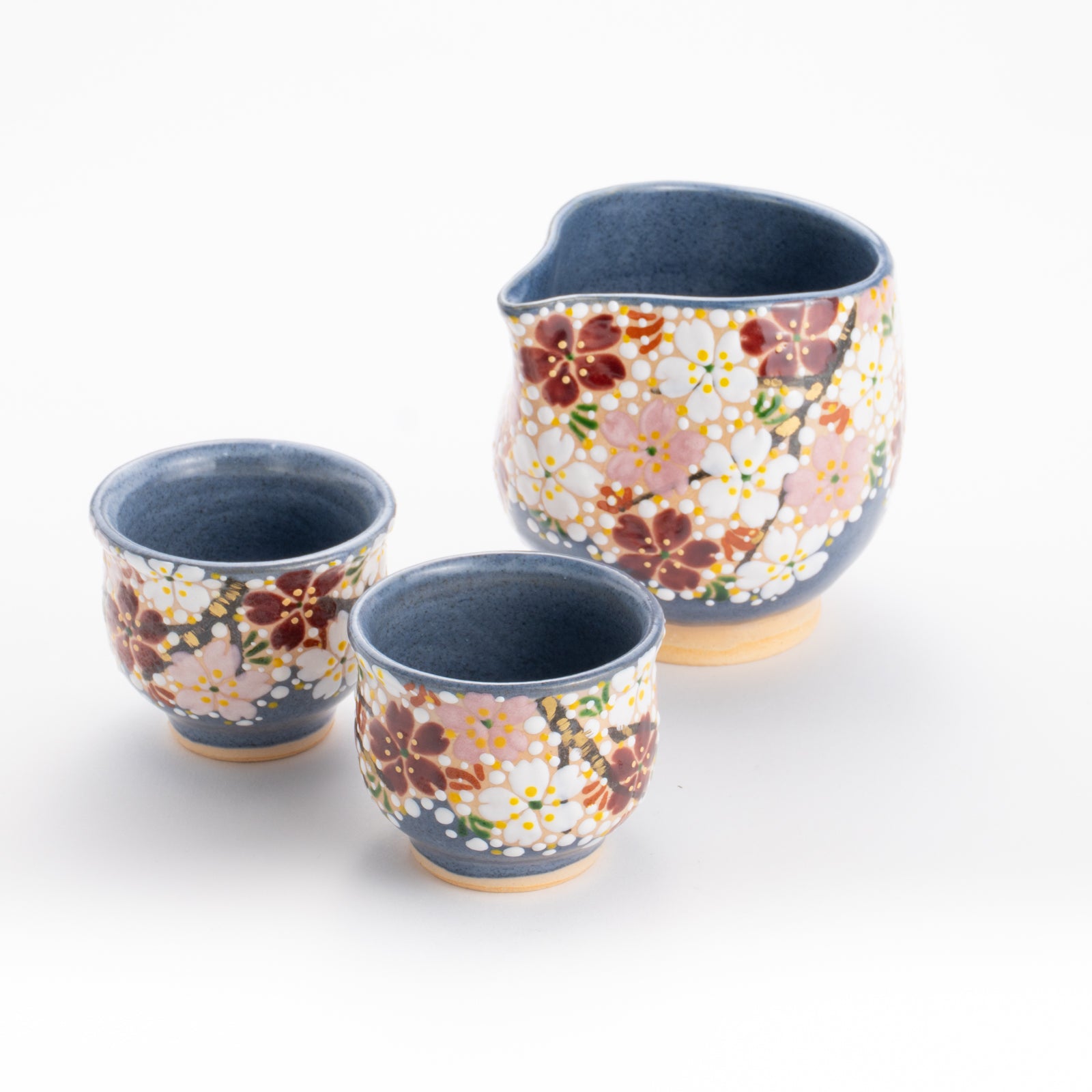 京都 清水焼】酒器セット 夜桜 花光山窯｜コトポッター