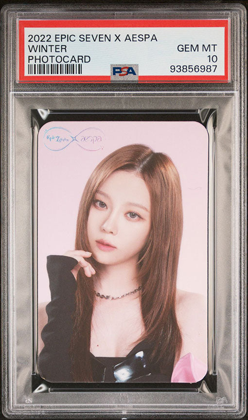 2022 EPIC SEVEN X AESPA WINTER PHOTOCARD GEM MINT PSA 10