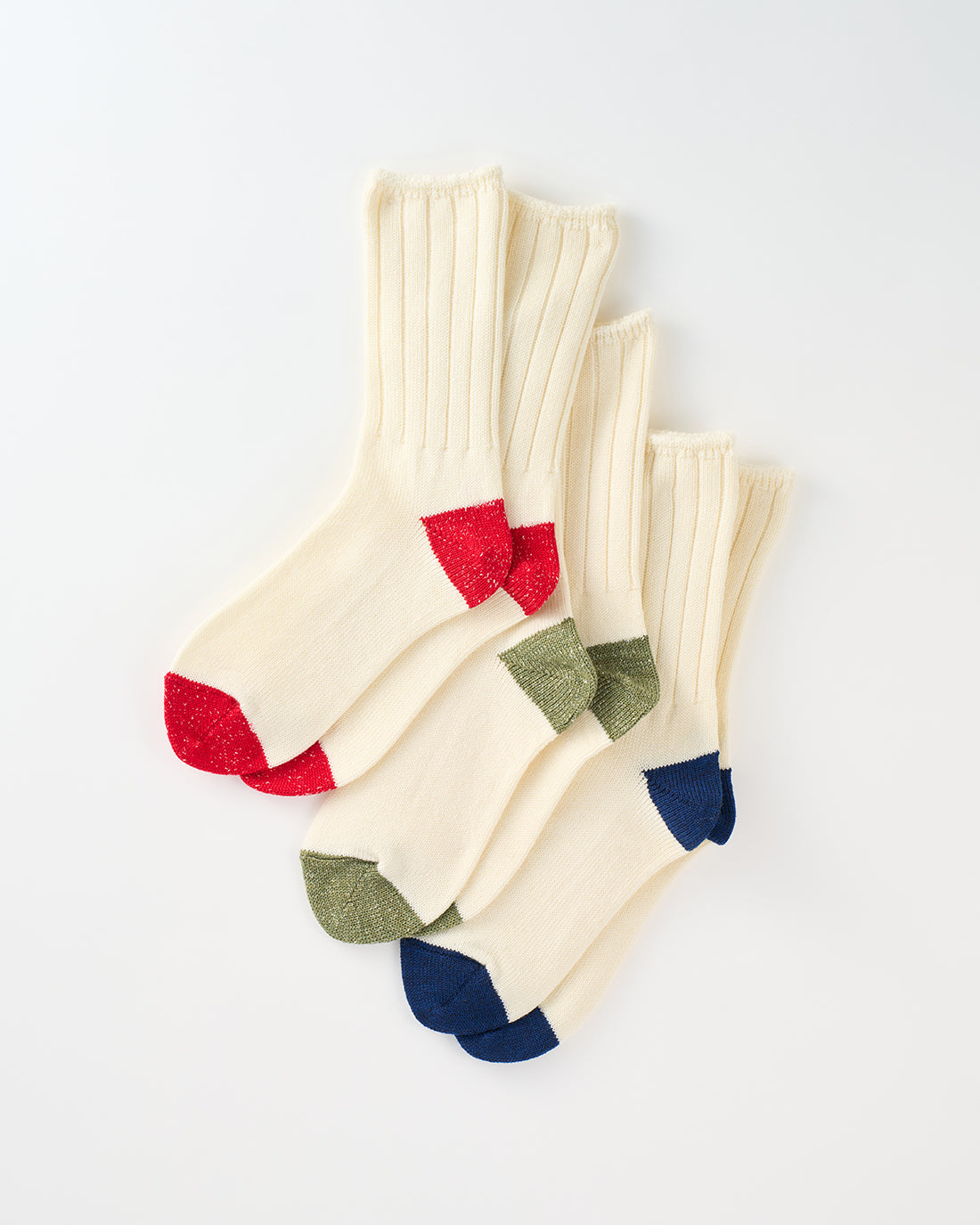 お手軽冷えとり靴下リブバイカラー- 冷えとり靴下・絹肌着 くらしきぬ