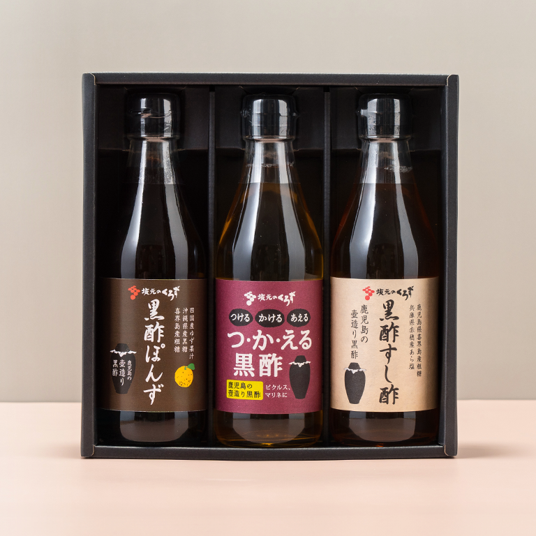 調味料3本セット | オンラインショップ | 坂元のくろず 公式オンライン