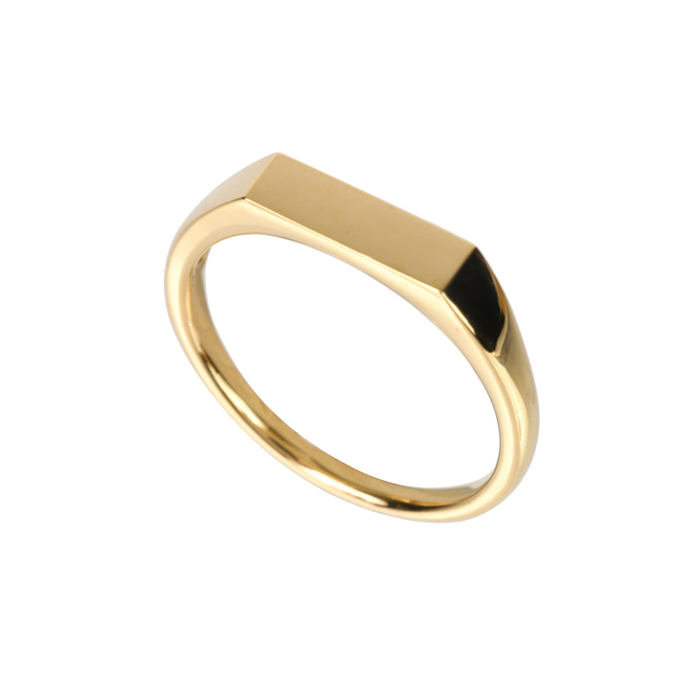 K18リング(18~24号/ユニセックス/シグネット/レクタングル)《WRGY4122