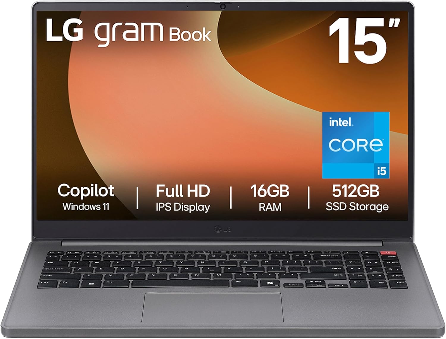 LG Laptop Gram Book 15 - 13th Generation Core i5 16GB RAM 512GB SSD Wi