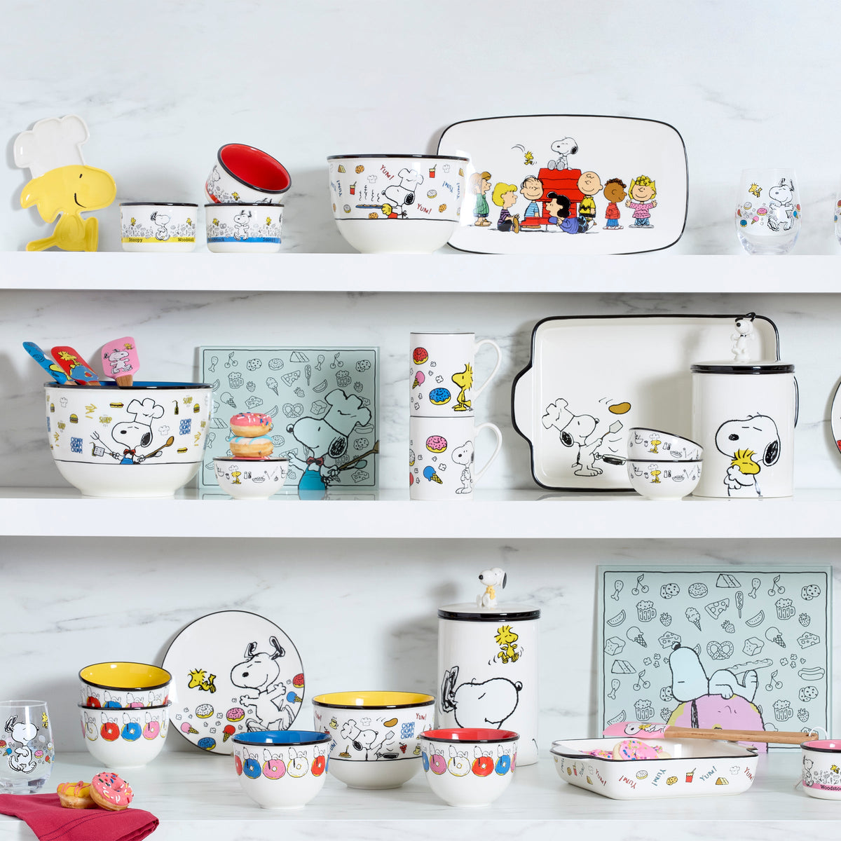 スヌーピー LENOX 陶器 海外 置物 バースデー 7点セット スヌーピー