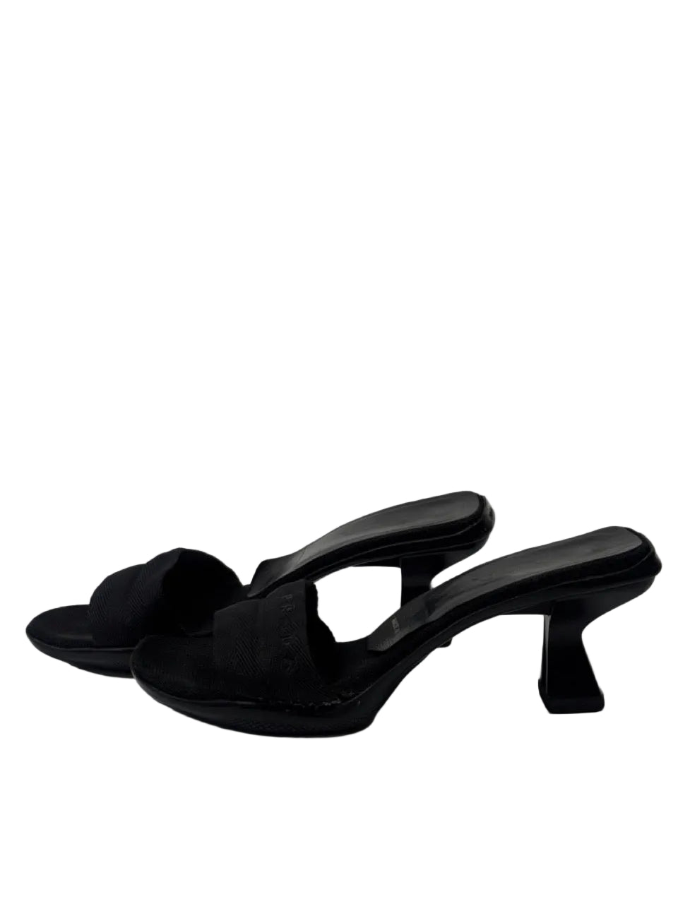 Prada SS99 Sport Black Mesh Kitten Heel Mules – LE DEPARTMENT