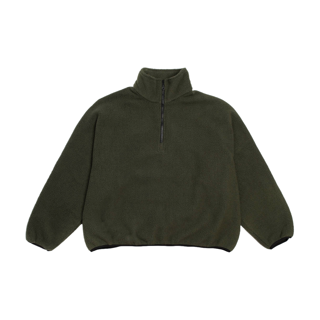 FLEECE HALF-ZIP PULLOVER — OLIVE – LLOYD